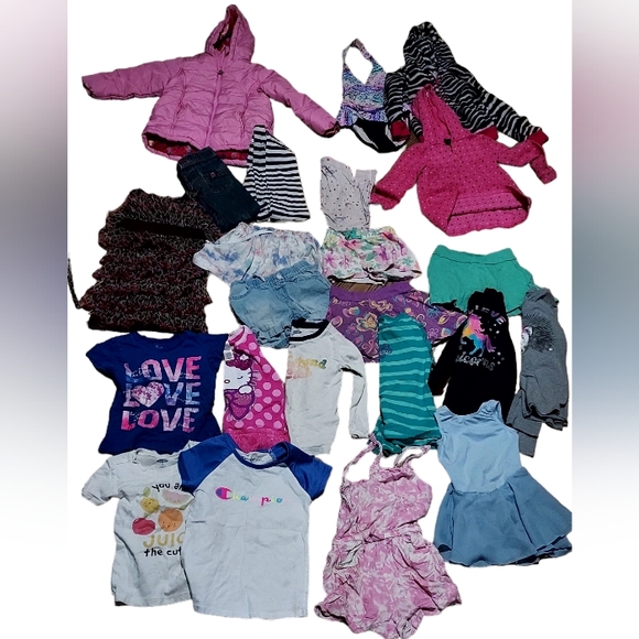 Other - Kids Girls 4t Clothes Lot All Seasons Outfits Bundles Sets Mixed Coats Shirts Pa